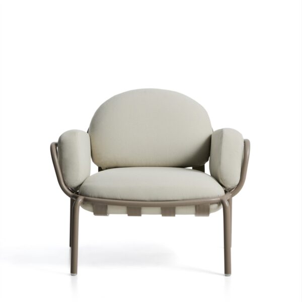 Zunanji fotelj Joncols, v taupe barvi