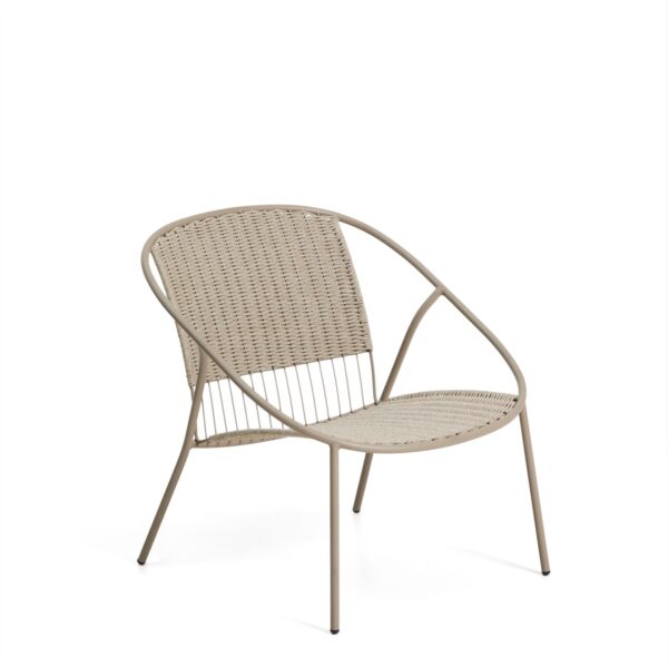 Zunanji zložljivi fotelj Atrani, v bež barvi