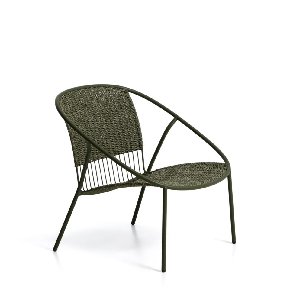 Zunanji zložljivi fotelj Atrani, v zeleni barvi