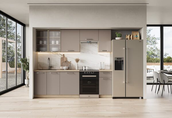 Blok kuhinja Alicante 240 cm, taupe/natur