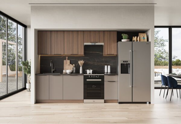 Blok kuhinja Grenada 240 cm, Orah/taupe