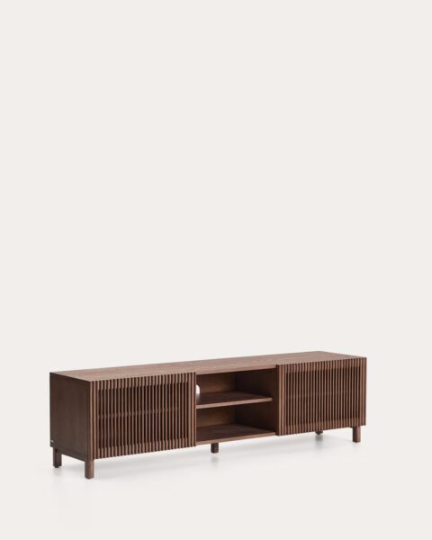 TV ormarić Beyla, vrata s letvicama, orah ili hrast, 180 x 42,5 x 49,5 cm