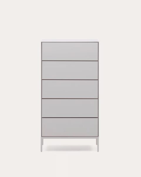 Komoda Vedrana s 5 ladica, furnir ili bijeli lak, više boja, 60 x 40 x 114 cm
