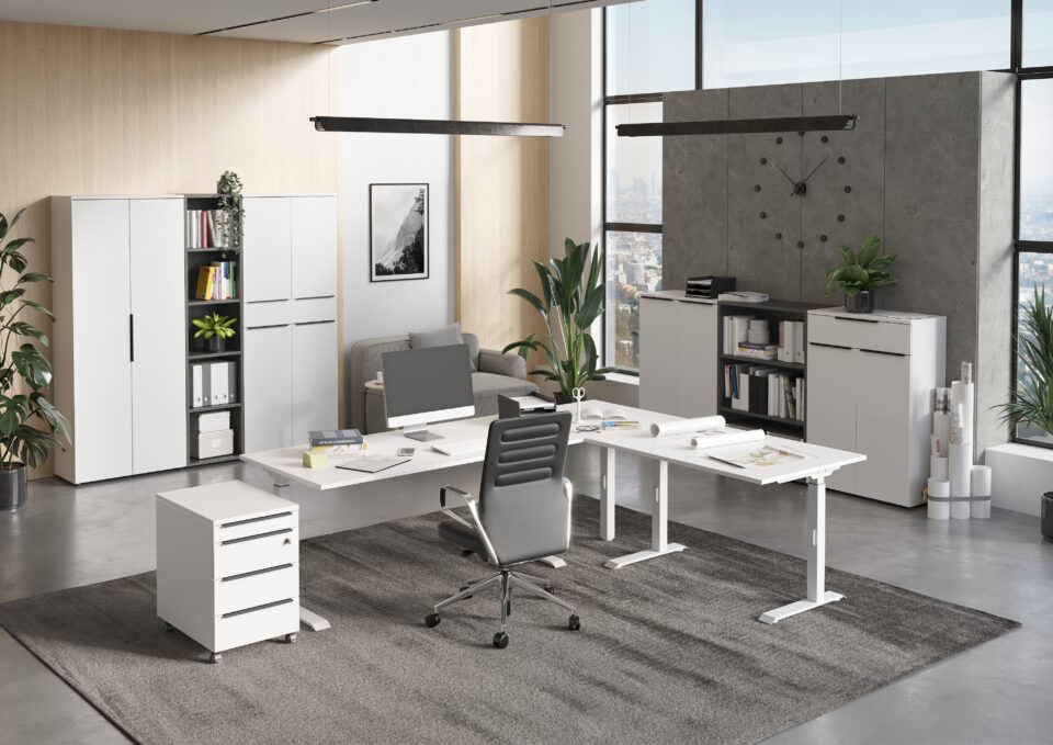 Kotni element Mailand 7906 v beli pisarni Mailand