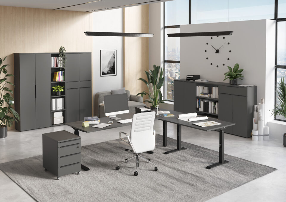 Kotni element Mailand 7906 v grafitni pisarni Mailand