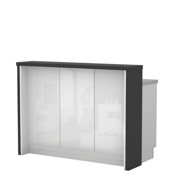 Barski pult Riva PULT-135/2, 143 cm, kristalno bela fronta, izrez izdelka