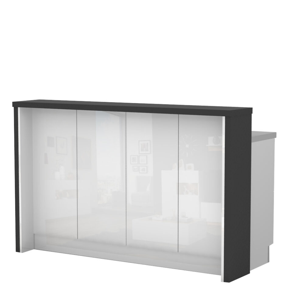 Barski pult Riva PULT-160/2, 169 cm, kristalno bela fronta, izrez izdelka