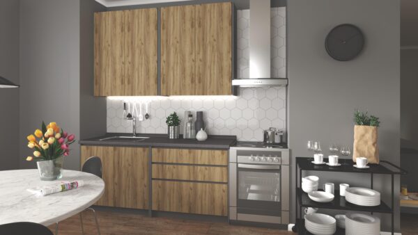 Blok kuhinja Idea 180 cm, hrast craft
