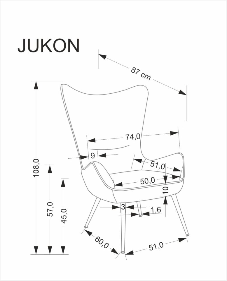 Fotelj Jukon, krem