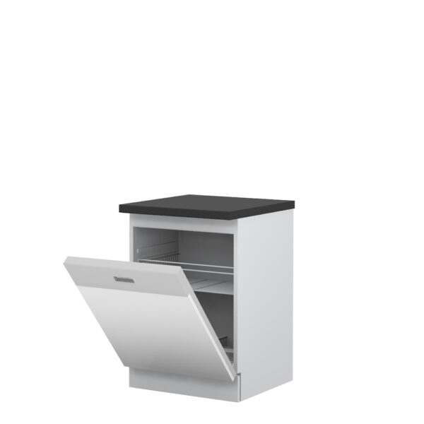 Fronta za vgradni pomivalni stroj, delno integriran, Riva K60D/2, 60 cm, kristalno bela fronta, izrez izdelka
