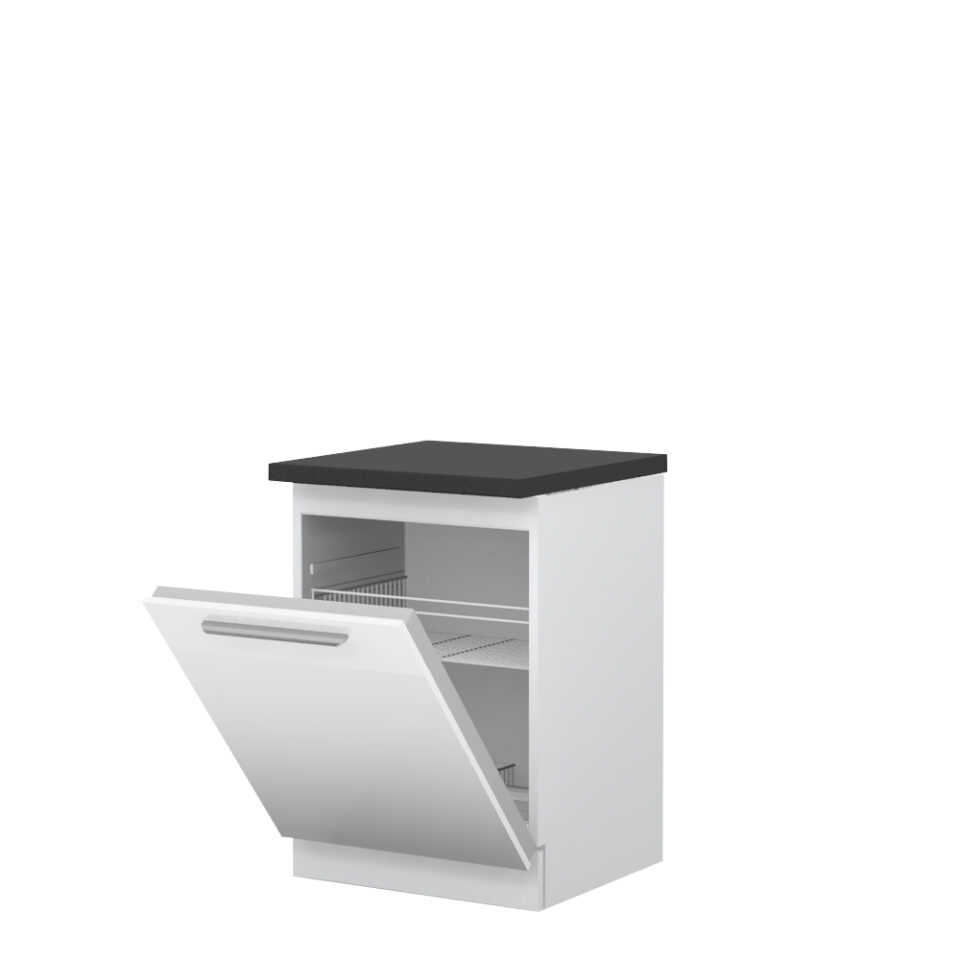 Fronta za vgradni pomivalni stroj Riva K60/2, 60 cm, kristalno bela fronta, izrez izdelka