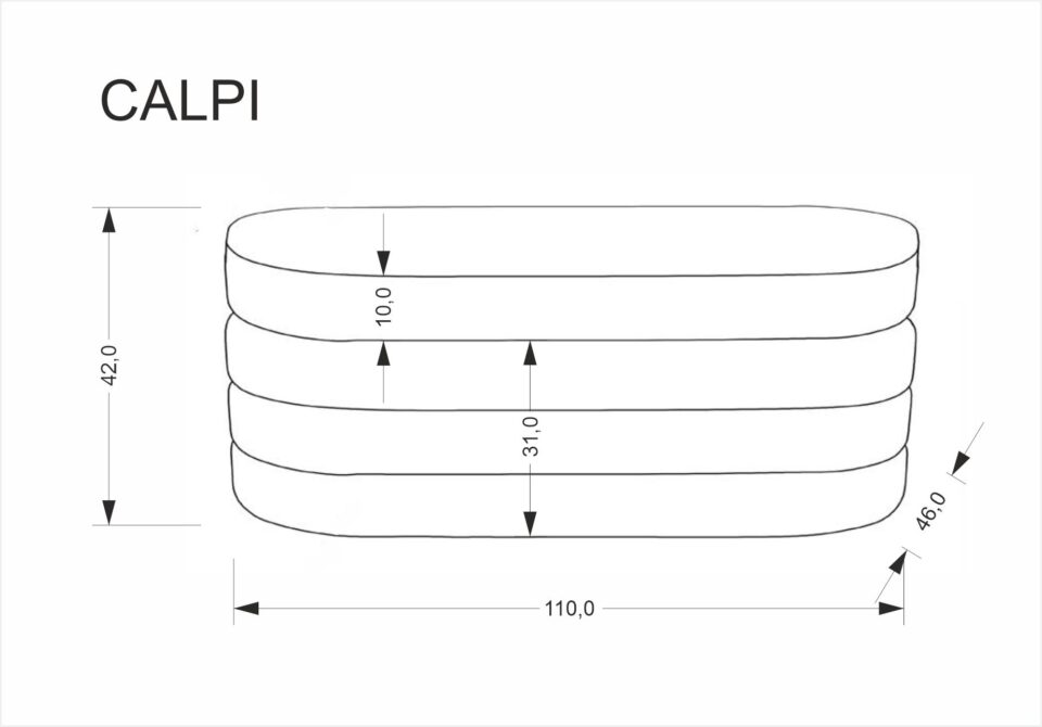 Klop s prostorom za shranjevanje Calpi, bež