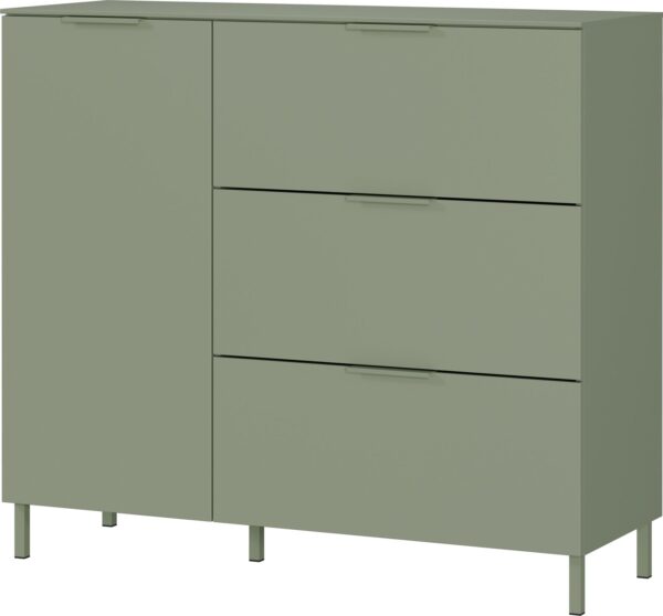 Komoda Savoca 1474 v barvi taupe zelena