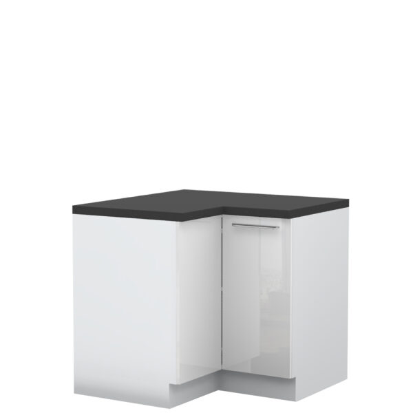 Kuhinjska kotna spodnja omarica z dvojnimi vrati Riva R-UG-2K/2, 94 cm, kristalno bela fronta, izrez izdelka