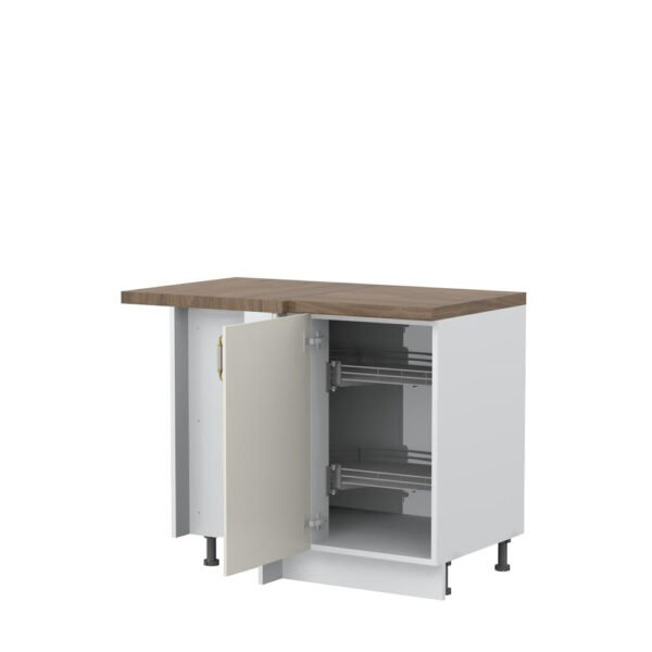 Kuhinjska kotna spodnja omarica z vrtljivim košem Evergreen R-UG-1KZA/4, 109 cm, izrez izdelka