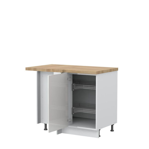 Kuhinjska kotna spodnja omarica z vrtljivim košem Highline R-UG-1KZA/3, 109 cm, izrez izdelka