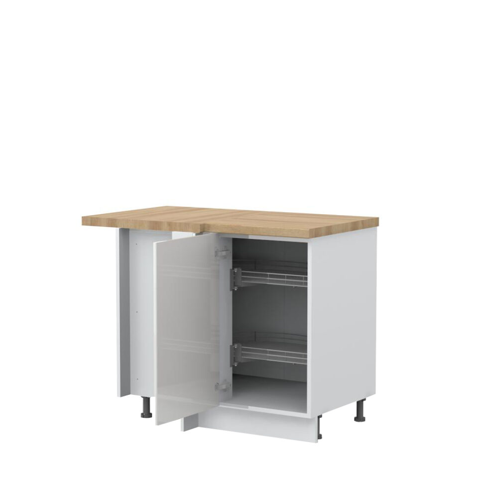 Kuhinjska kotna spodnja omarica z vrtljivim košem Highline R-UG-1KZA/3, 109 cm, izrez izdelka
