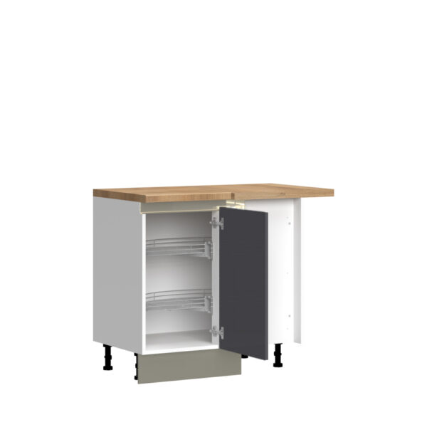 Kuhinjska kotna spodnja omarica z vrtljivim košem, levo odpiranje Infinity R-UG-1KZAL/5, 109 cm, izrez izdelka