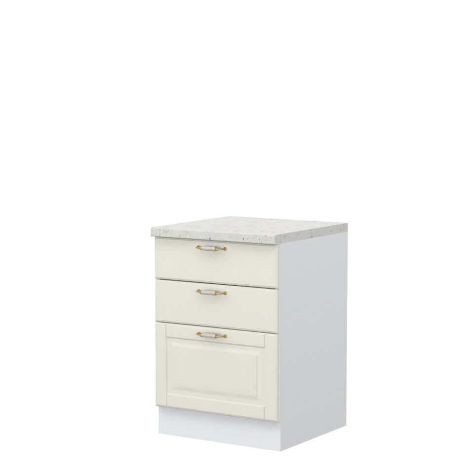 Kuhinjska spodnja omarica s tremi predali Evergreen R-60-3MBOX/4, 60 cm, izrez izdelka