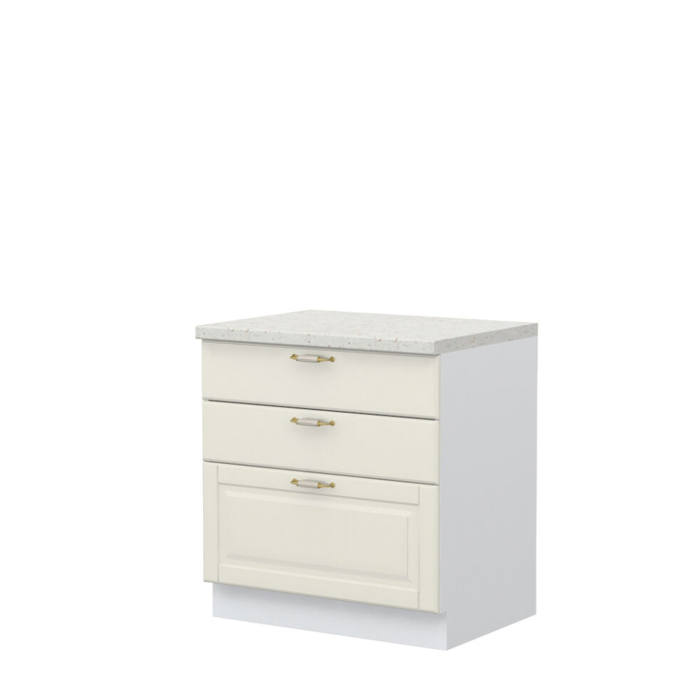 Kuhinjska spodnja omarica s tremi predali Evergreen R-80-3MBOX/4, 80 cm, izrez izdelka