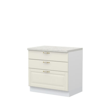 Kuhinjski donji element s tri ladice Evergreen R-90-3MBOX/4, 90 cm (korpus s frontom i postoljem)