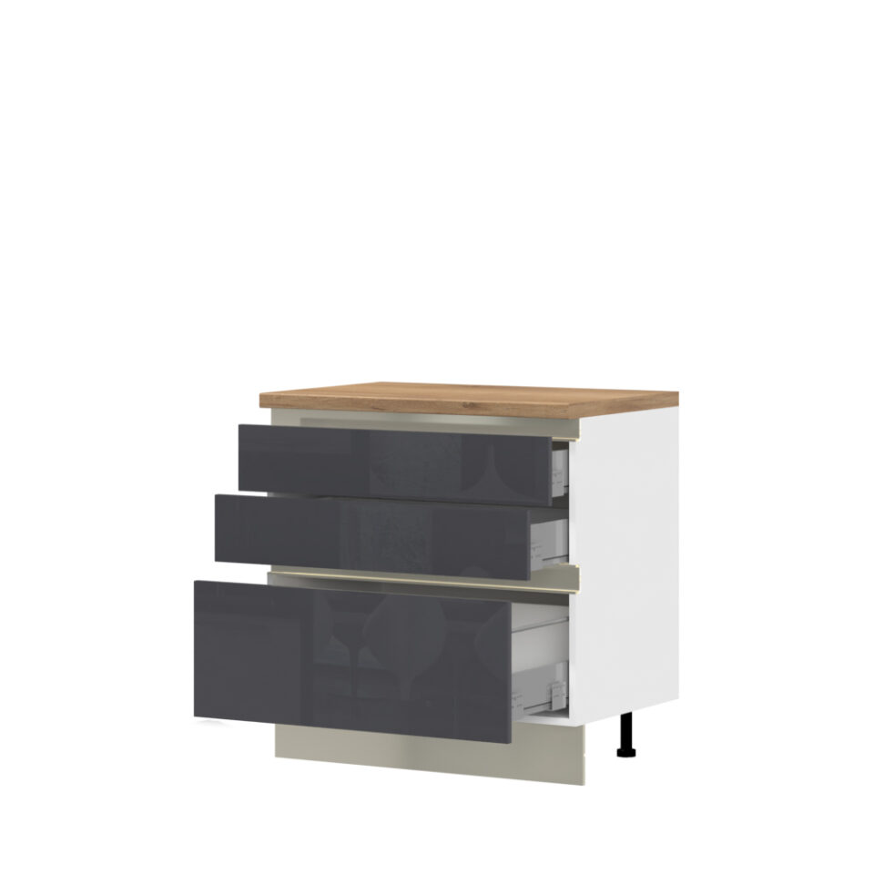 Kuhinjska spodnja omarica s tremi predali Infinity R-90-3MBOX/5, 90 cm, izrez izdelka