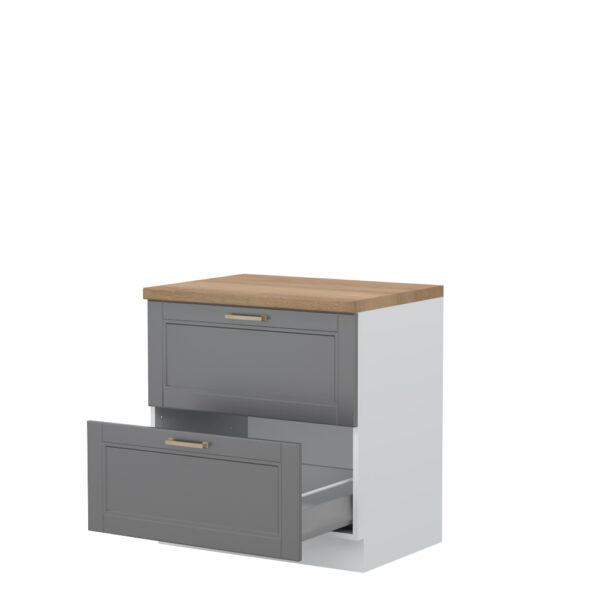 Kuhinjska spodnja omarica z dvema predaloma Tara R-80-2MBOX/4, 80 cm, izrez izdelka