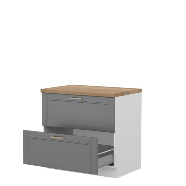 Kuhinjska spodnja omarica z dvema predaloma Tara R-90-2MBOX/4, 90 cm, izrez izdelka
