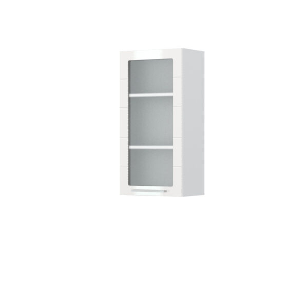 Kuhinjski gornji viseći element s staklenim vratima Highline V9-45-1KS/3, 45 cm, visina 91 cm