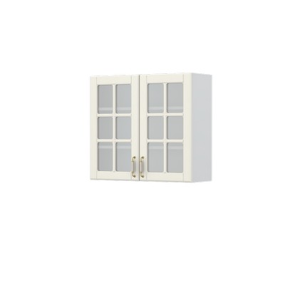Kuhinjski gornji viseći element s dvostrukim staklenim vratima Evergreen V7-80-2KS/4, 80 cm, visina 72 cm