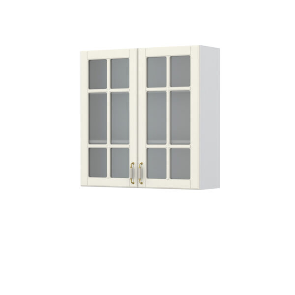 Kuhinjski gornji viseći element s dvostrukim staklenim vratima Evergreen V9-90-2KS/4, 90 cm, visina 91 cm