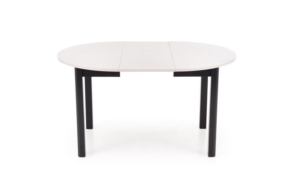 Okrogla raztegljiva jedilniška miza Ringo 102-142 cm, Kašmir / Črna, izrez izdelka