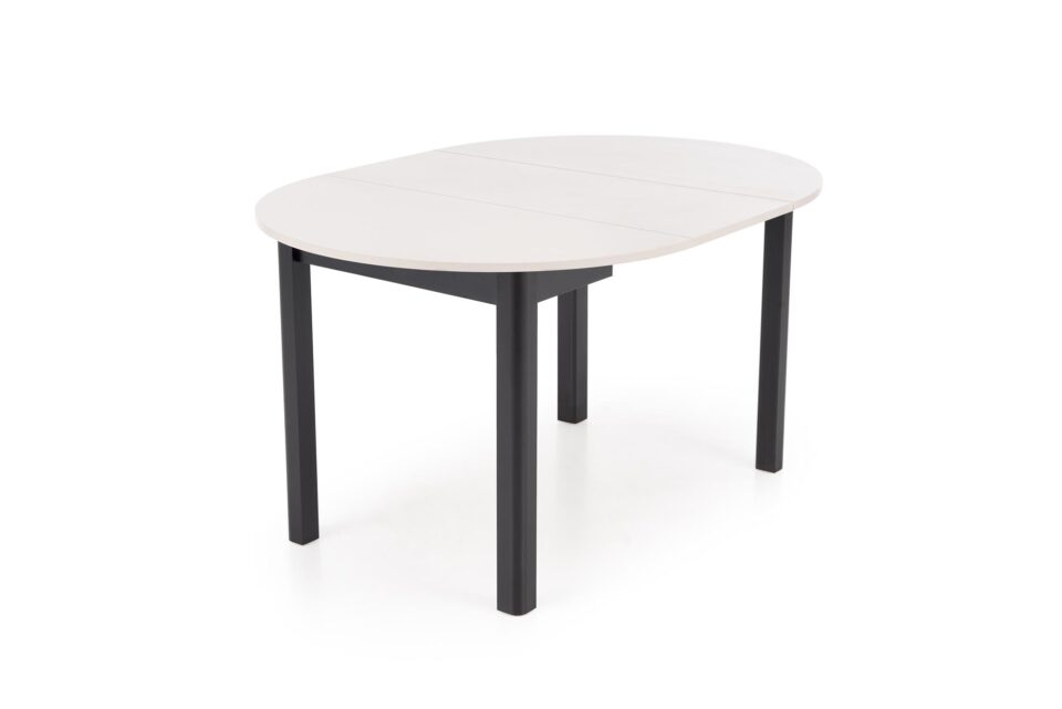 Okrogla raztegljiva jedilniška miza Ringo 102-142 cm, Kašmir / Črna, izrez izdelka
