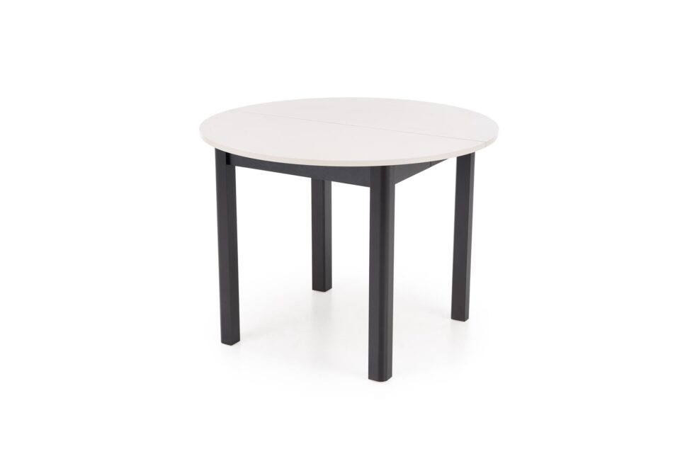 Okrogla raztegljiva jedilniška miza Ringo 102-142 cm, Kašmir / Črna, izrez izdelka