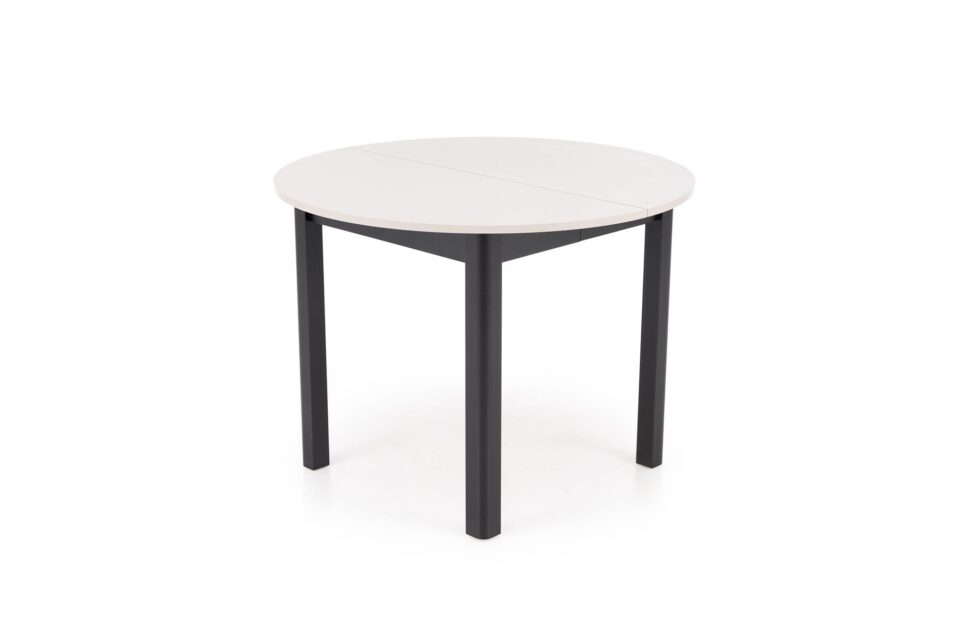 Okrogla raztegljiva jedilniška miza Ringo 102-142 cm, Kašmir / Črna, izrez izdelka