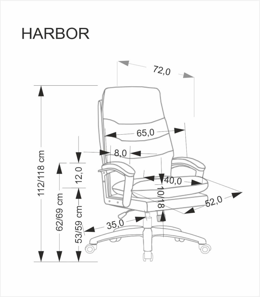 Pisarniški stol Harbor, bež