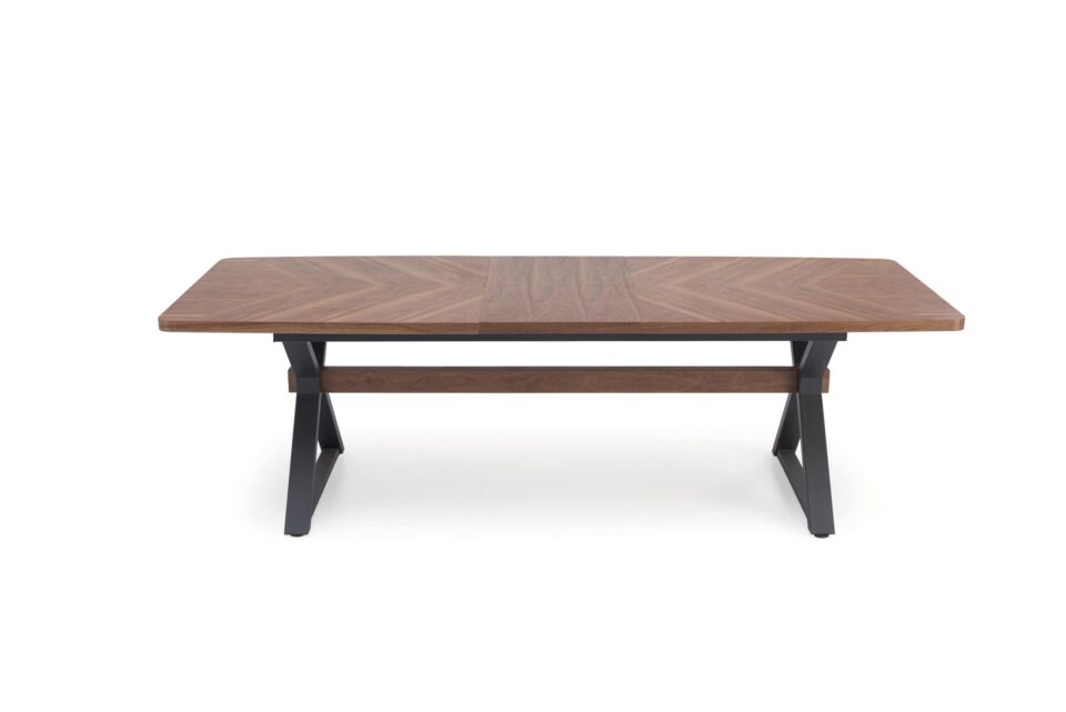 Raztegljiva jedilniška miza Baron 200-350 cm, Oreh / Črna, izrez izdelka