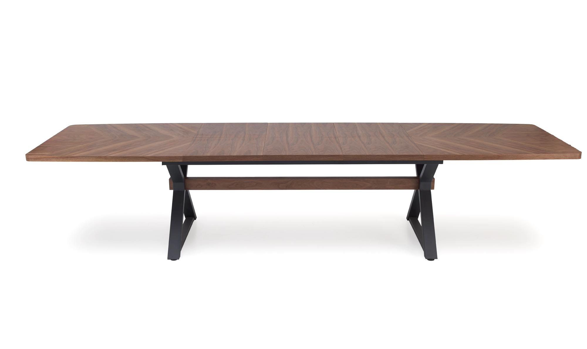 Raztegljiva jedilniška miza Baron 200-350 cm, Oreh / Črna, izrez izdelka