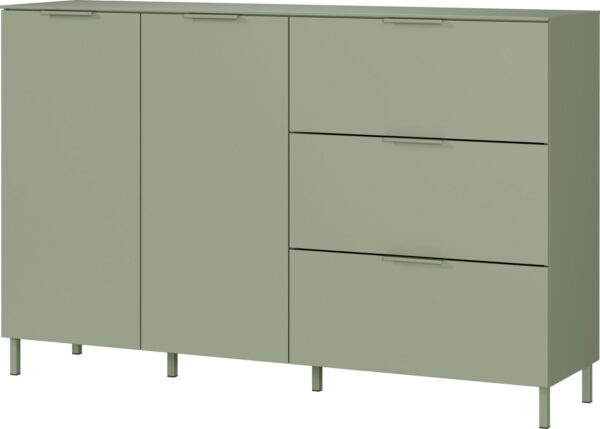 Široka komoda Savoca 1475 v barvi taupe zelena