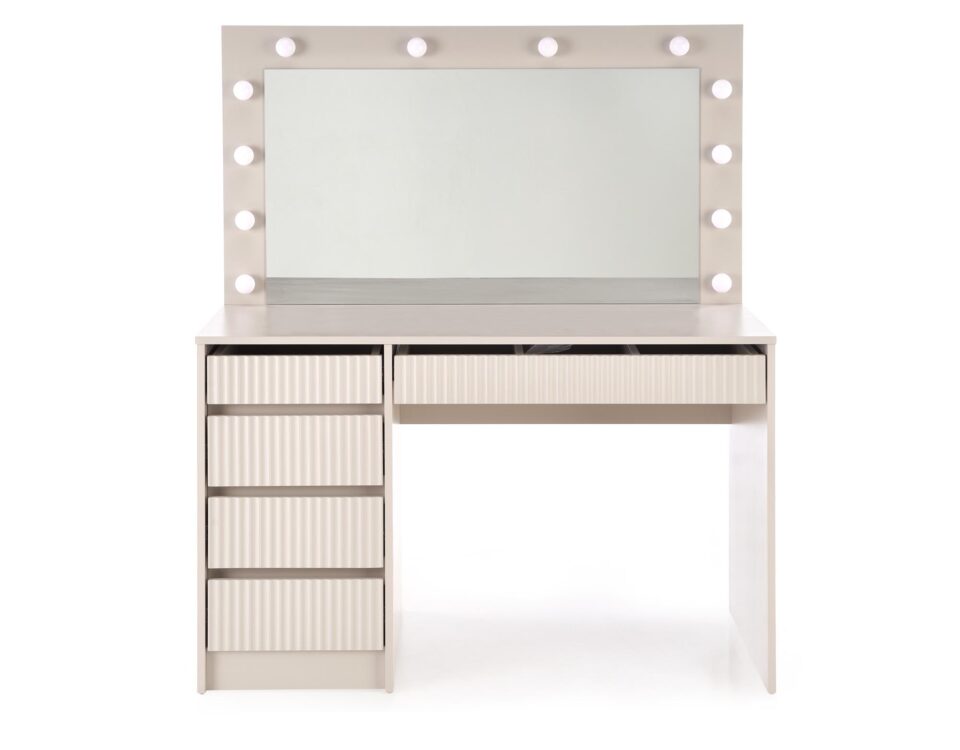 Toaletna mizica z LED ogledalom Hollywood 2 XL, kašmir
