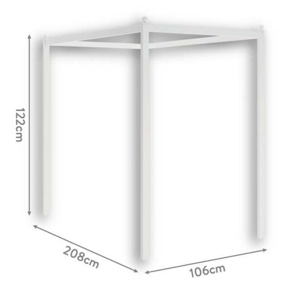 Baldahin Rustic White, VIŠE DIMENZIJA