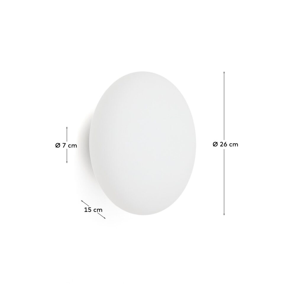 Stenska svetilka Bamila, steklo in črna kovina, IP44, Ø 26 cm