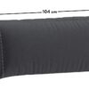 Blazina za vzglavje, antracitna in siva, za posteljo širine 100 cm (104 x 59 cm)