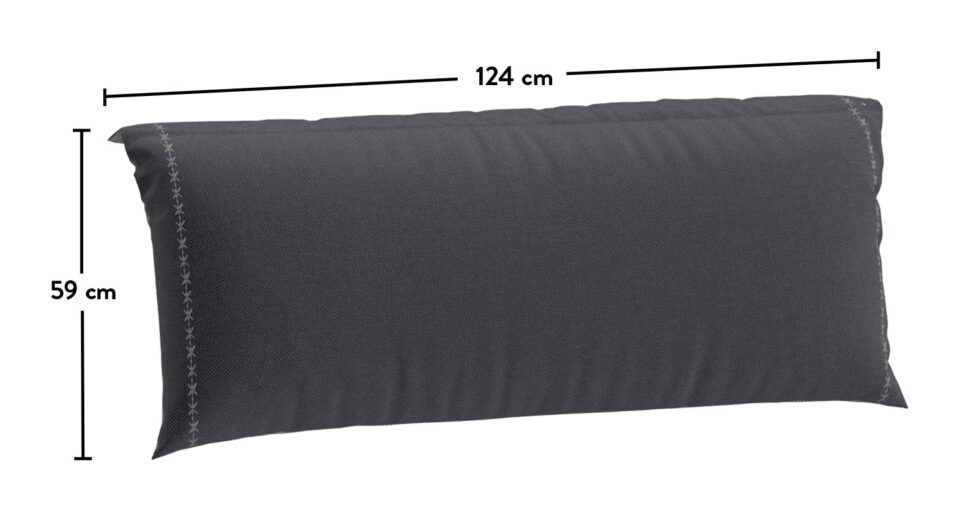 Blazina za vzglavje antracitna in siva za posteljo širine 120 cm