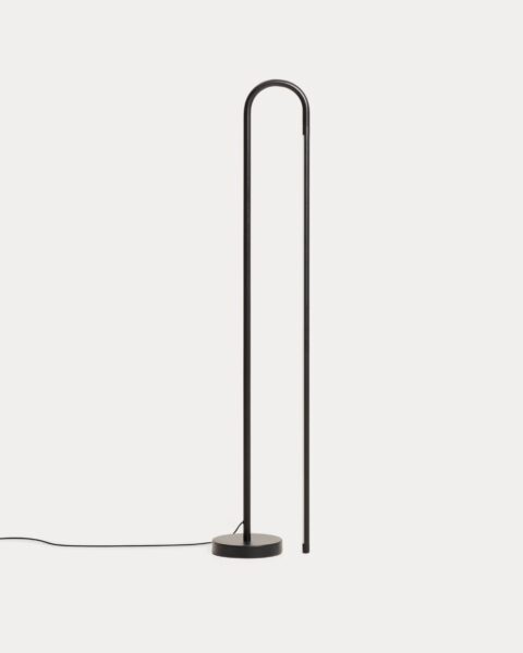 Stoječa svetilka Bow, črn aluminij, LED 10 W, zatemnjevanje, višina 120 cm