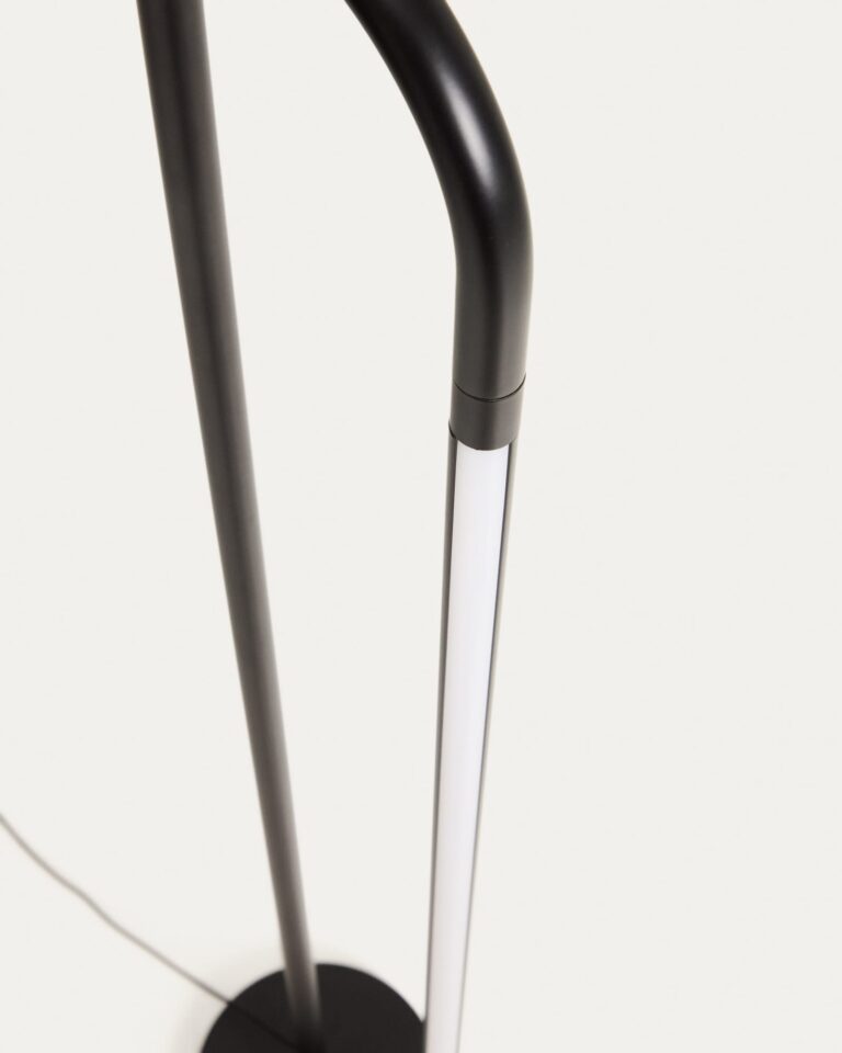 Stoječa svetilka Bow, črn aluminij, LED 10 W, zatemnjevanje, višina 120 cm