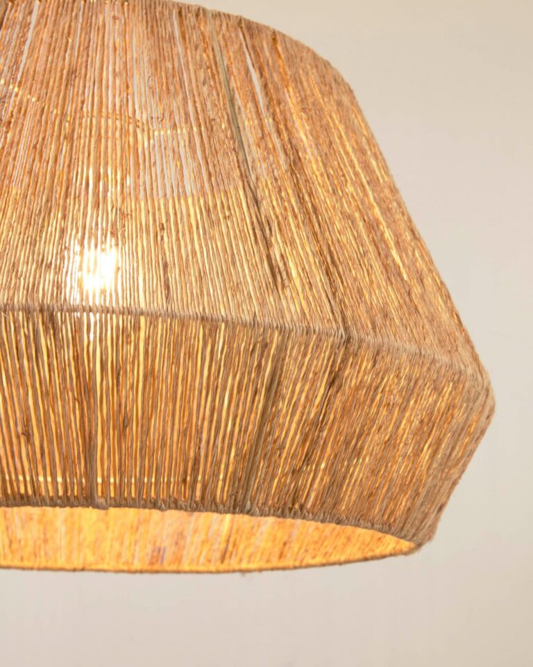 Senčnik za stropno svetilko Crismilda, juta, Ø 50 cm, višina 29 cm
