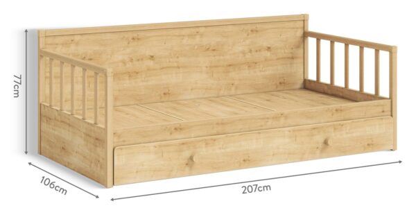 Dnevna postelja Mocha 100 x 200 cm z izvlečno posteljo
