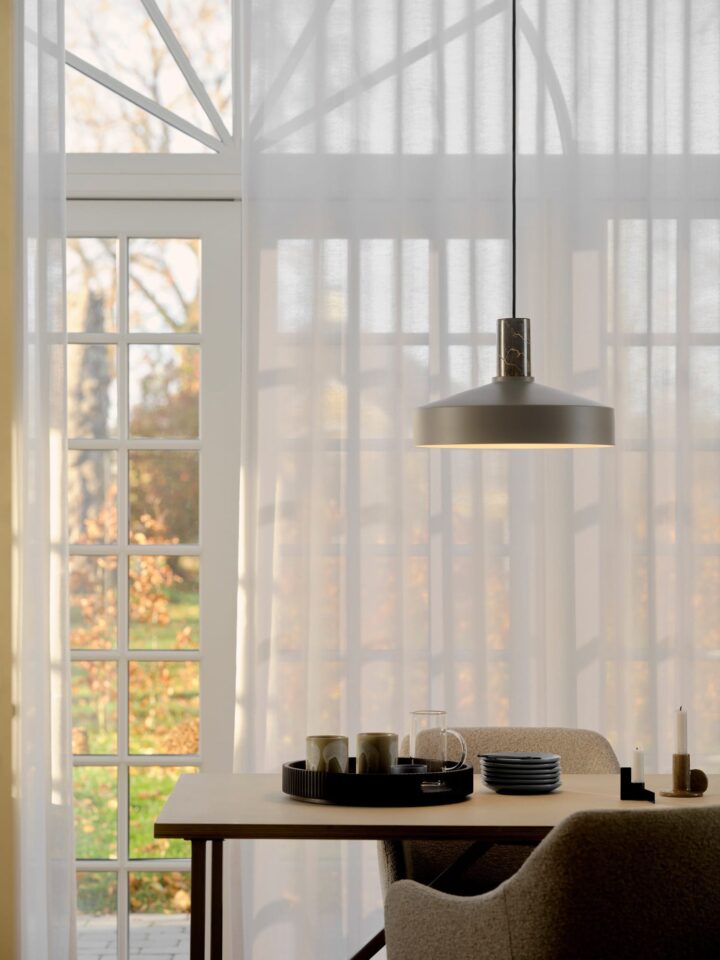 Elvas marble | Viseča svetilka | Svetlo rjava