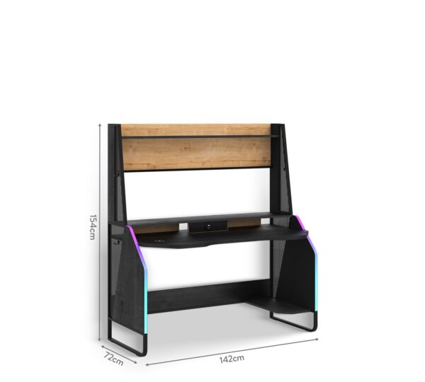 Gaming miza Black s polico za monitor